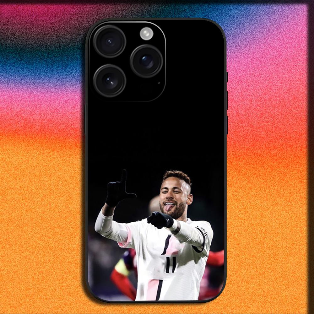 Football For N-NeYmAr 10 Phone Case For iPhone17, 16,15,14,13,12,11,Pro,ProMax,XR,Plus, Soft Black Cover