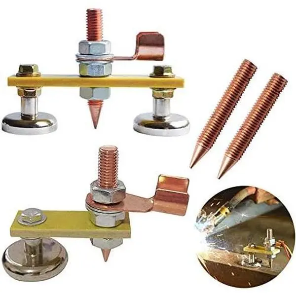 6 Pcs Head, Ground Clamp,,Magnetism Large Suction,Copper Tail Stability Clamps()