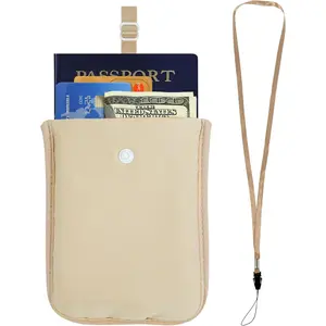 RFID-Blocking Travel Bra Wallet, Hidden Money Pouch with Adjustable Elastic Strap, Ideal Secret Pocket Protect Your Passport Credit Cards Valuables.