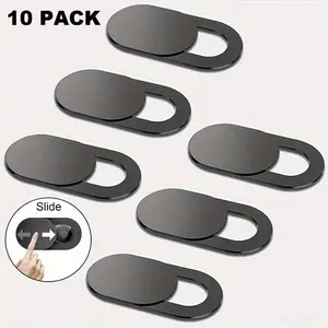 10pcs Webcam Cover Shutter Slider, Plastic Camera Cover, Phone Lens Sticker for iPhone, PC, Laptop, Easy Installation, Durable Material, Tech Accessories