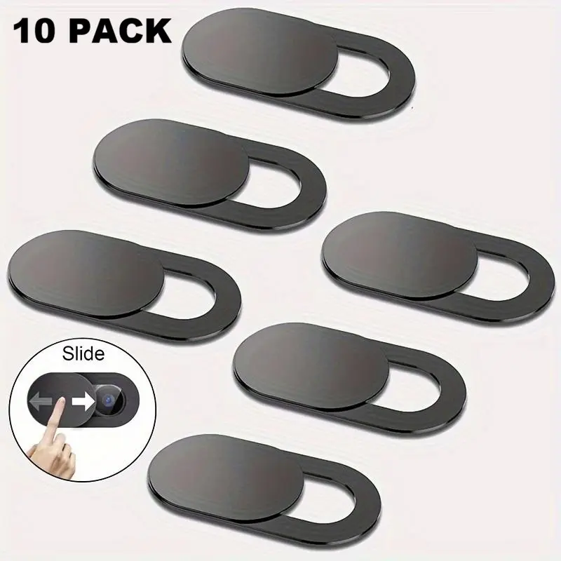 10pcs Webcam Cover Shutter Slider, Plastic Camera Cover, Phone Lens Sticker for iPhone, PC, Laptop, Easy Installation, Durable Material, Tech Accessories