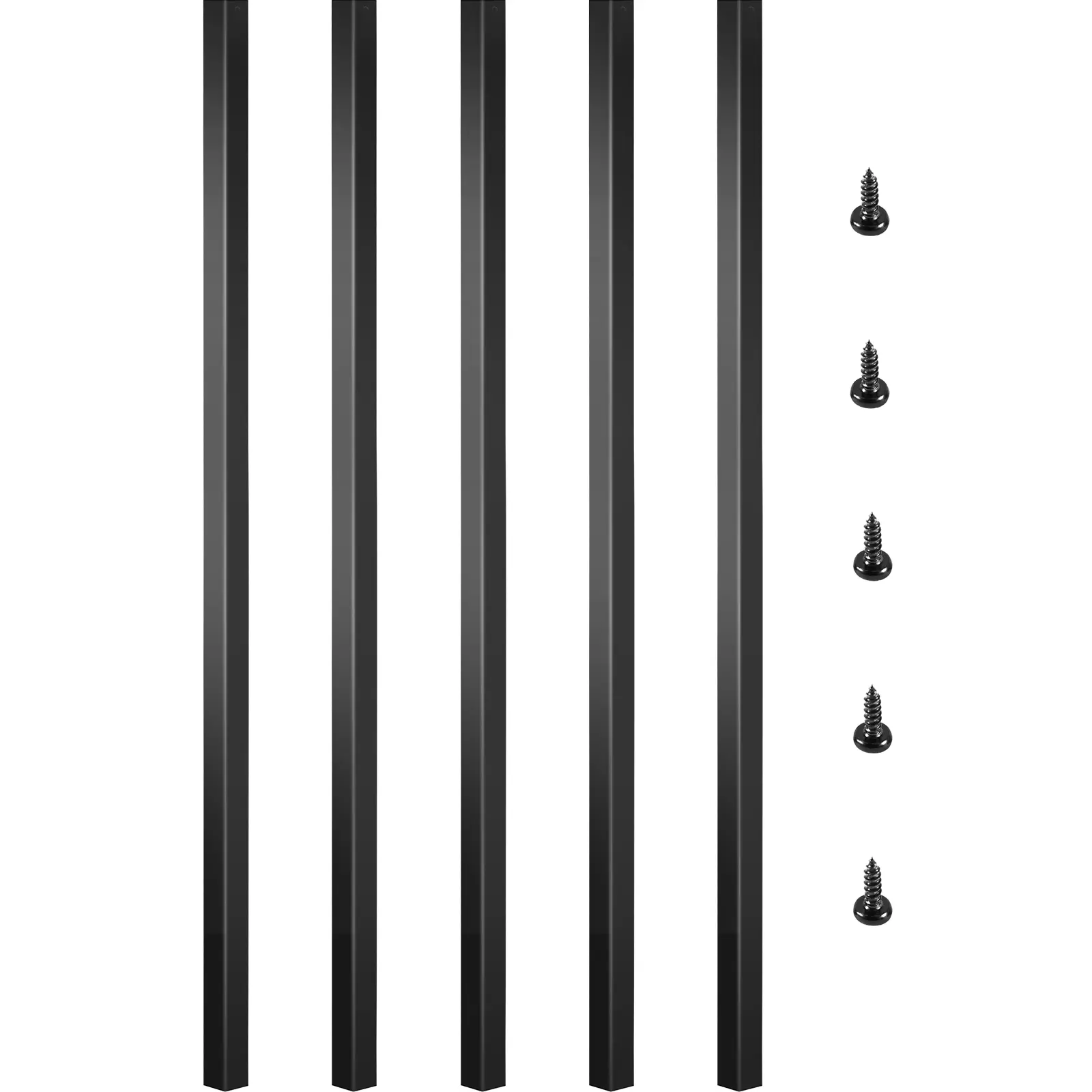 Deck Balusters, 101 Pack Metal Deck Spindles, 32"x0.8" Staircase Baluster with Screws, Aluminum Alloy Deck Railing for Wood and Composite Deck, Square Baluster for Outdoor Stair Deck Porch