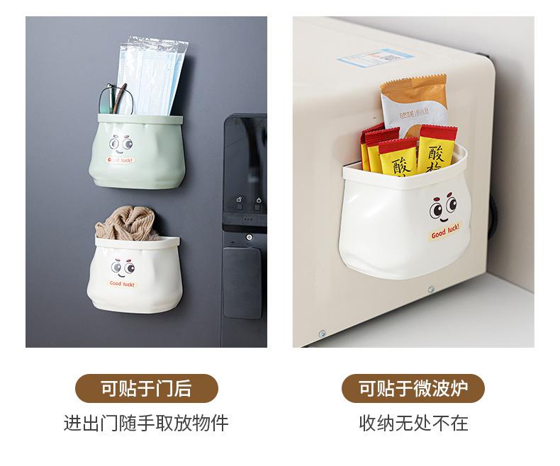 Large-capacity magnetic storage box for refrigerator side door, kitchen cling film storage wall-mounted organizer