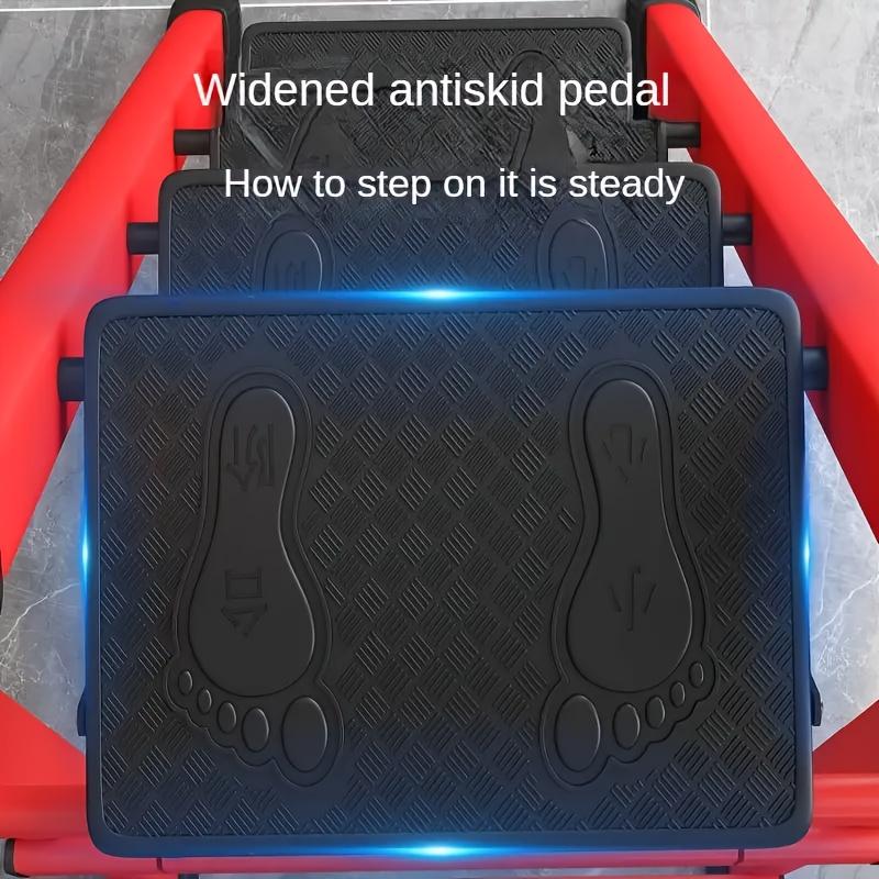 Heavy-duty 3/4/5-step portable folding ladder, with a load capacity of 500 pounds, durable plastic folding ladder with non-slip steps, lightweight and easy to carry, suitable for home and industrial use