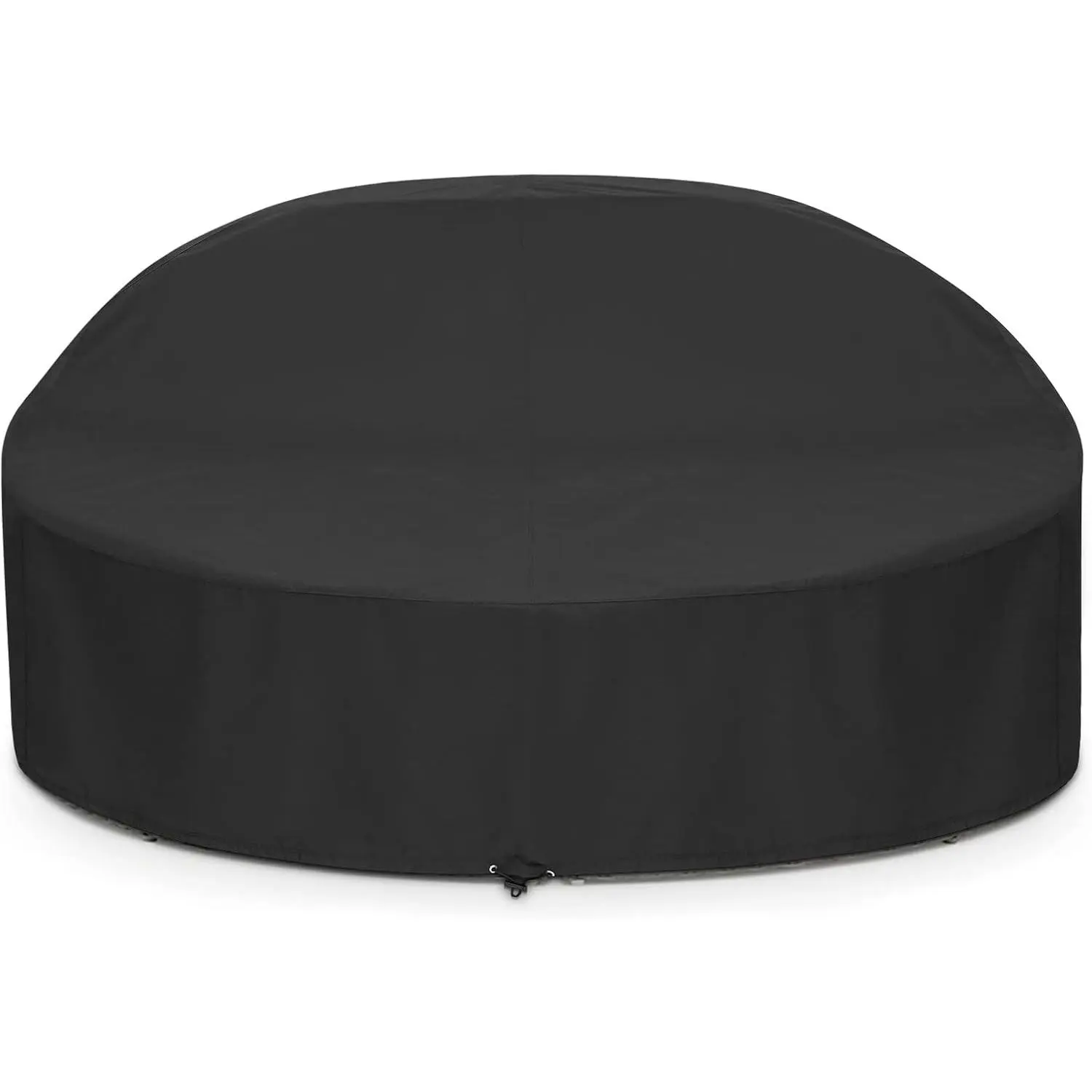 Outdoor Daybed Cover, Heavy Duty Waterproof Round Canopy Sofa Bed Cover with Taped Seam, Patio Furniture Set Protector, All Weather Protection, 75" Dia x 35"/16”H, Black