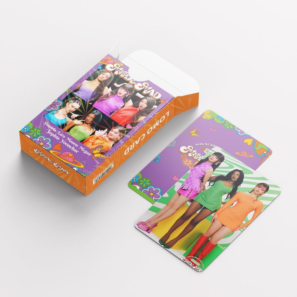 92Pcs/Set Kpop Idol KATSEYE Album Gabriela Lomo Cards LARA DANIELA HD Printd Photocards Stickers MANON MEGAN YOONCHAE Fans Gift