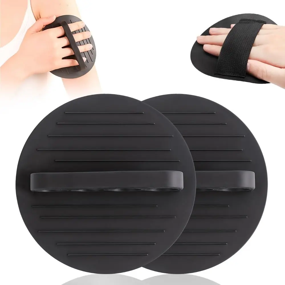2 Counts Soft Rubber Shower Scrubber, 2026 Upgraded Gentle Exfoliating Bath Glove, Deep Cleansing Shower and Bath Tool, for Massage and Removing Dead Skin, for All Skin Types