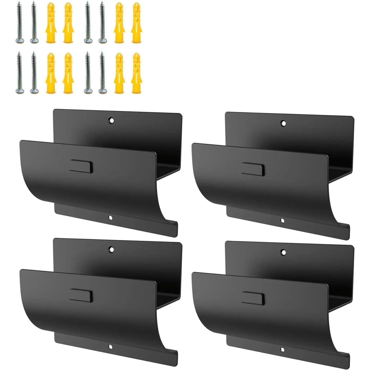 Heavy-Duty Ladder Hanger-Wall Mount Ladder Hook-Garage Wall Wheelbarrow Hangers-4 Pack