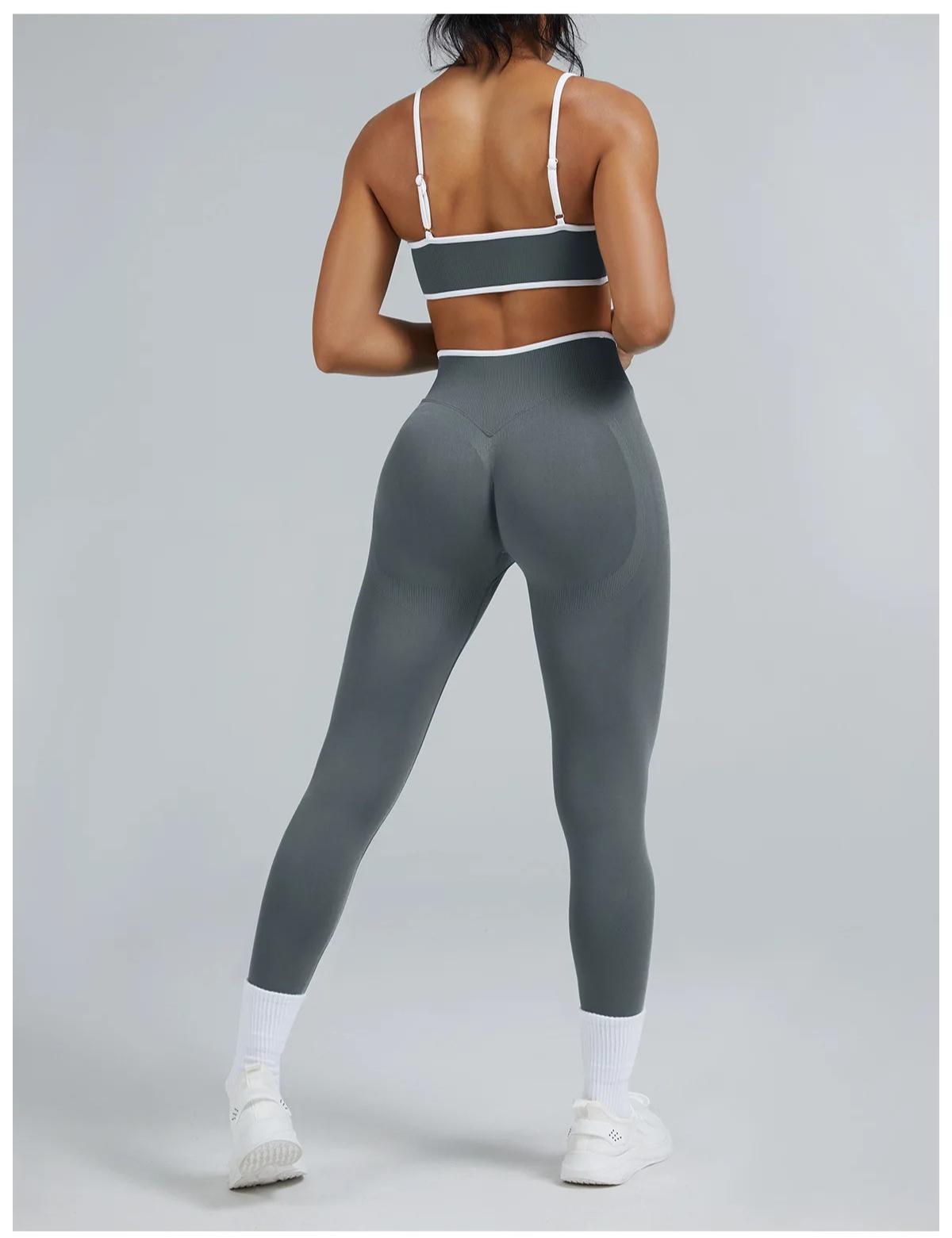 2PCS Yoga Suit Seamless Sports Set Gym Outfits Women Tracksuit Running Workout Clothes Sports Bra Athletic Wear Yoga Clothing