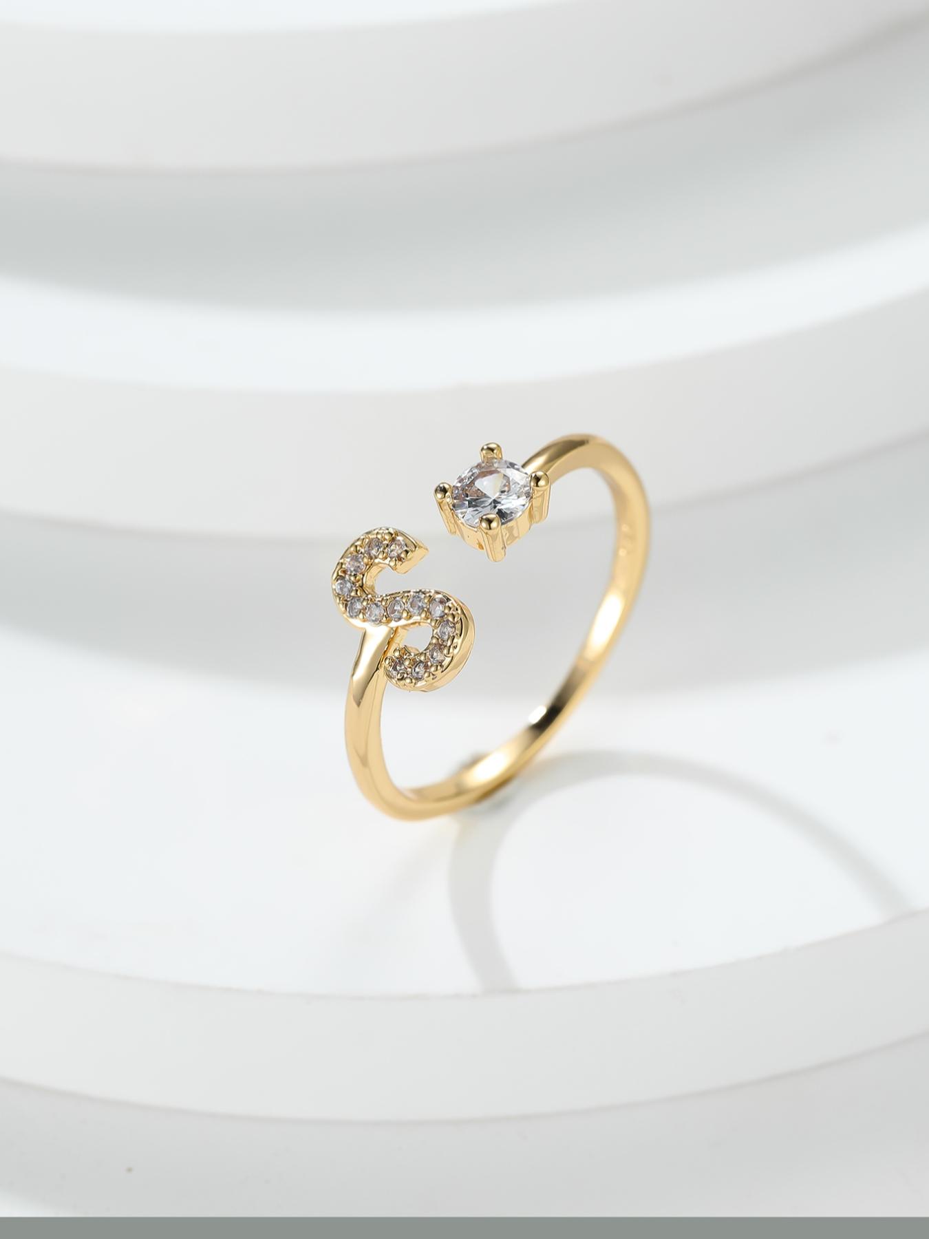 Summer 2026 Creative Letter Cuff Ring For Women Girls Adjustable Open Ring Fashion Jewelry Accessories L27