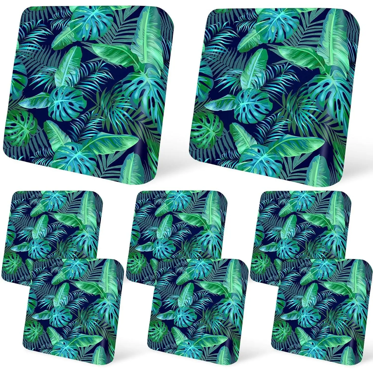 BoDoux 8Pcs Patio Cushion Covers Stretch Outdoor Furniture Protector Slipcovers| Universal Fit Outdoor Cushion Covers, Elastic Bottom, Couch Chair Seat Replacement, Pet Friendly for Dogs, Sofa Slipcovers