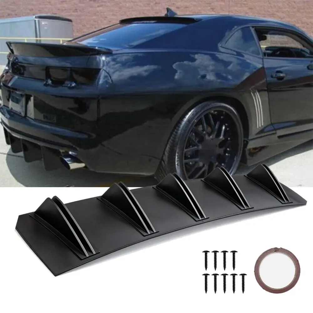 For Chevrolet Camaro SS 2000-2024 Rear Diffuser Bumper Lip Spoiler Splitter 5 Fins