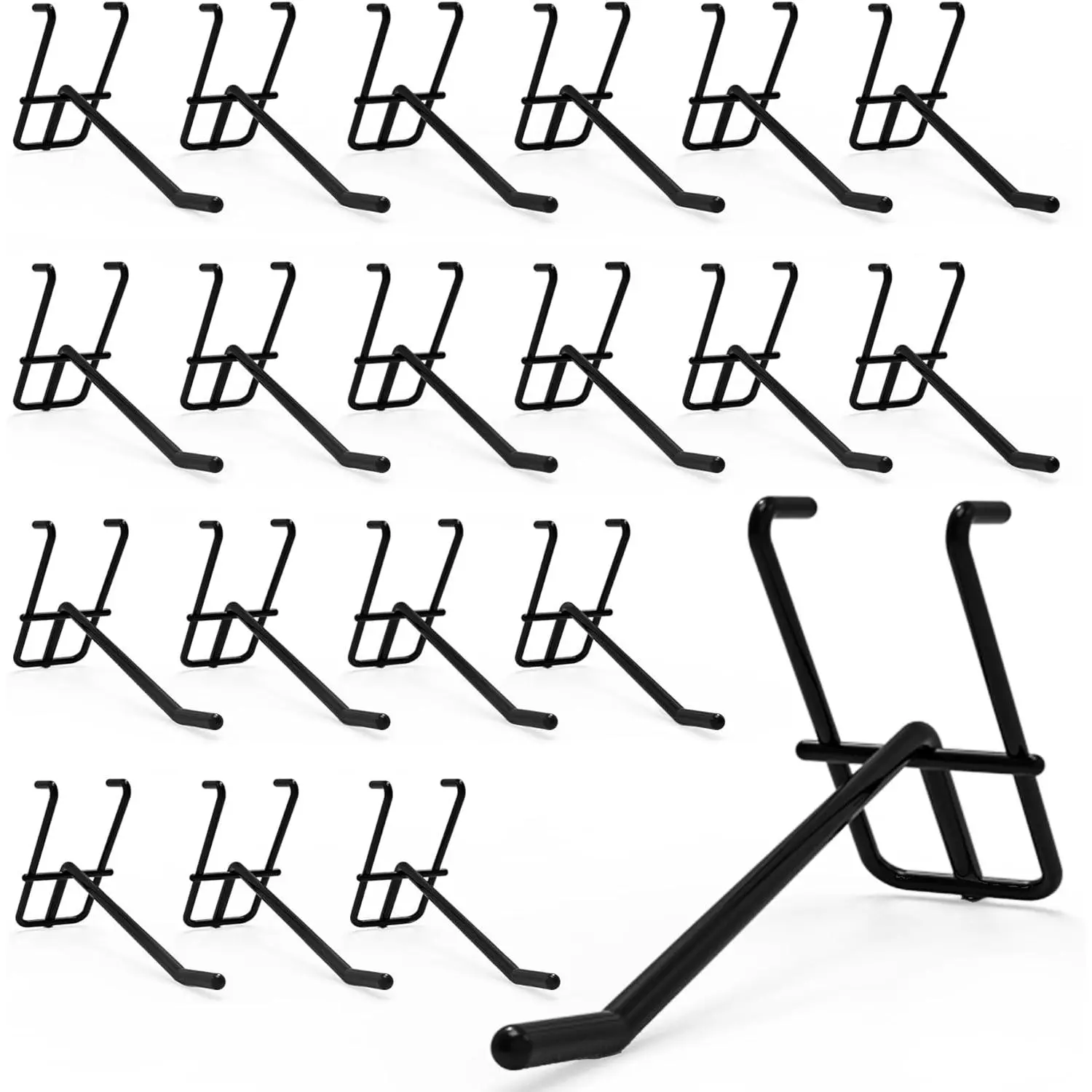 2 Inch Gridwall 50 Pack - Black Display Hangers for Gridwall Panels, Retail & Craft Shows,, Home Organization