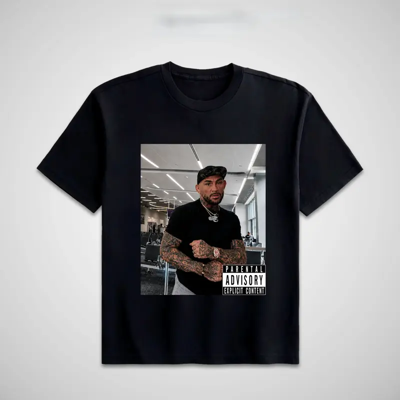 Men's Round Neck Shortsleeve Heavy Cotton Graphic Tee - Customized Dustin Poirier IGBBMN Funny Meme Vintage DTF Print, Unisex Menswear Streetwear Casual Top, Gift for UFC Lovers, Machine Wash Compatible (Dustin Poirier Graphic Men's Shortsleeve T-Shirts)