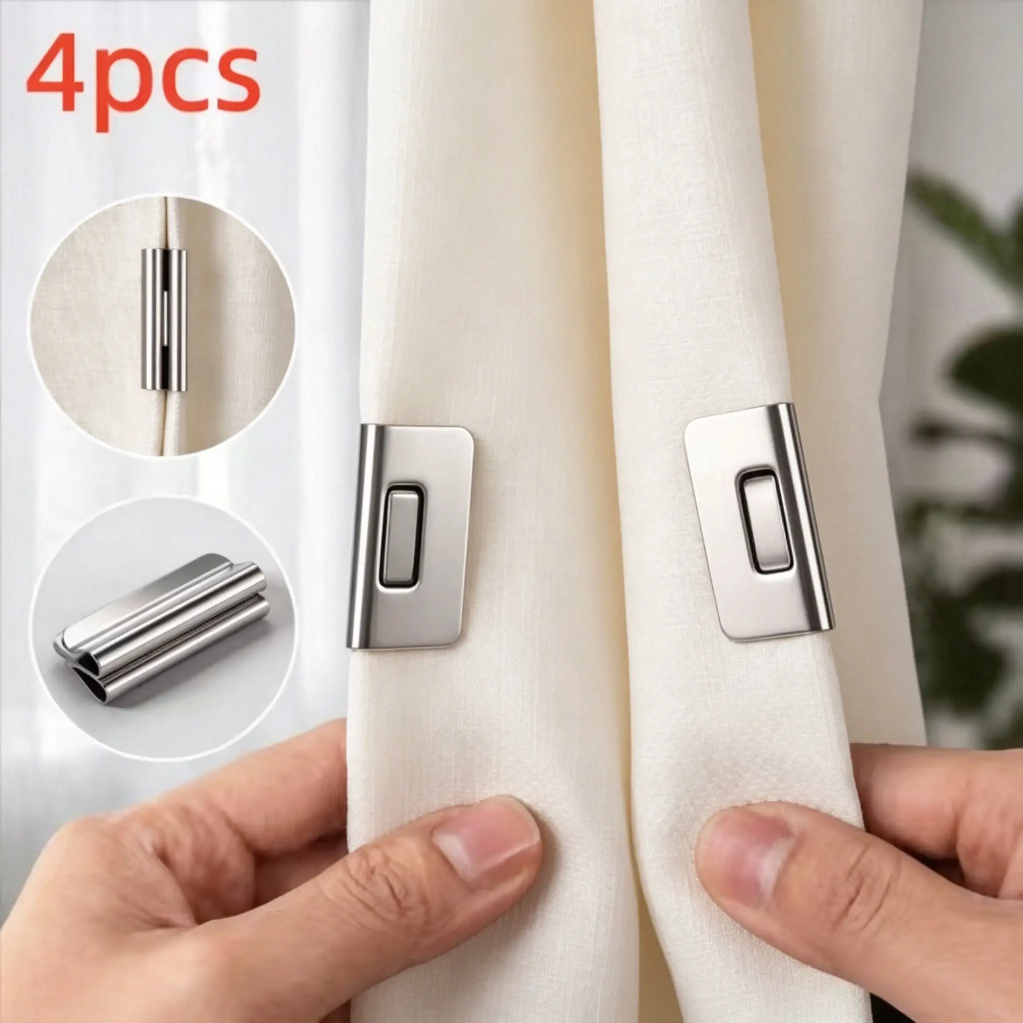 Curtain Clip Set (4 Pack) | Made of high quality metal, easy to install and durable-a must-have accessory for home.