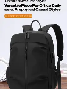 Men's Business Backpack, Large Capacity Laptop Bag, Waterproof Fashion Backpack, Ideal for Commuting and Travel, Preppy Style