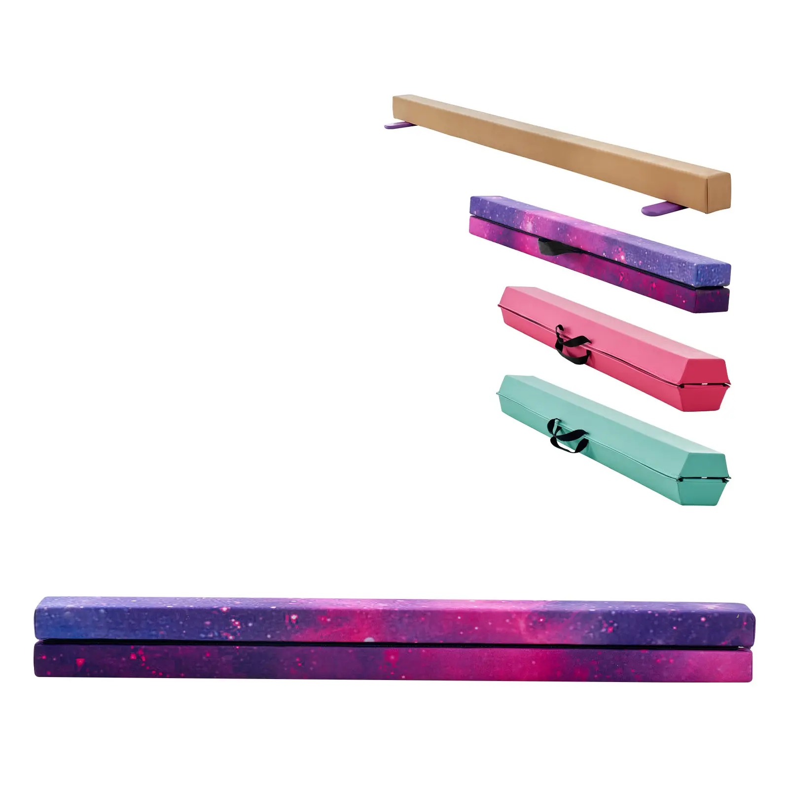 8 ft Folding Balance Beam for Kids Teens, Home Use Balance Beam for Home Gym, Improves Skills