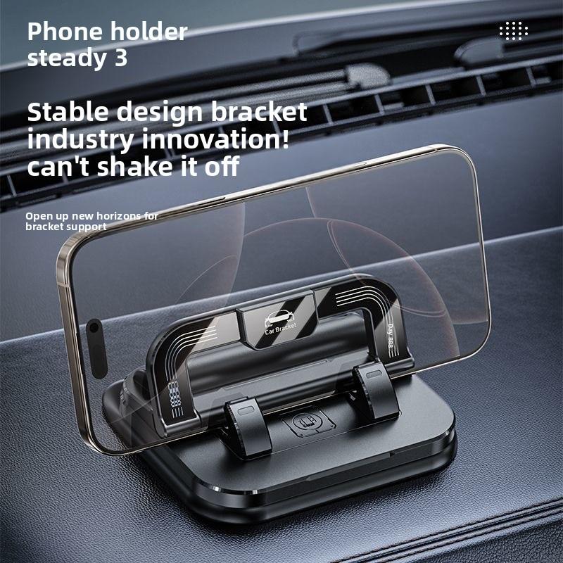 2 in 1 Car Phone Holder & Temporary Parking Card Vehicle Dashboard Mount Stand with Number Display for Easy Navigation and Parking magnetic