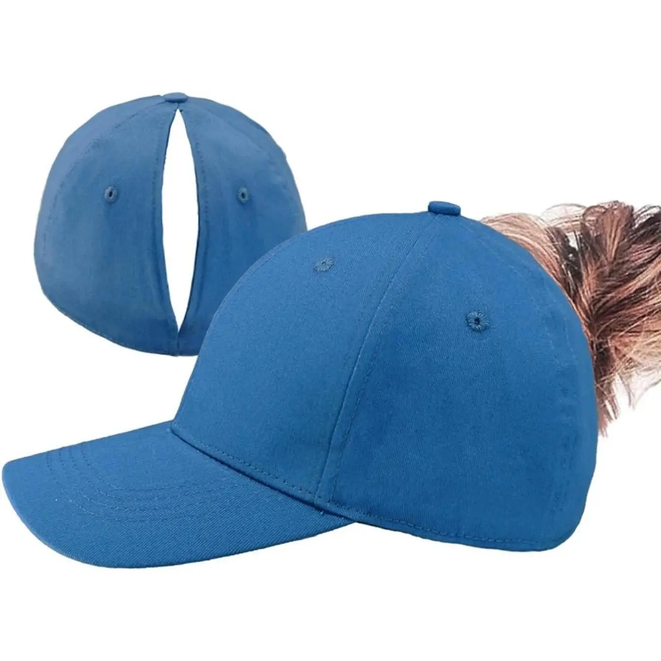 Women's Magnetic Ponytail Baseball Cap - Adults, All Seasons, TikTok Viral, Breathable Cotton, Adjustable, One Size, Casual Sports Accessory