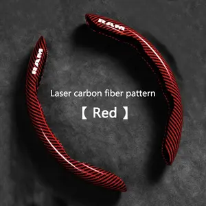 Carbon Fiber Customization Car Steering Wheel Cover, Interior Decoration Accessory, for Dodge Journey Charger RAM 1500 Caliber Nitro Caravan Avenger