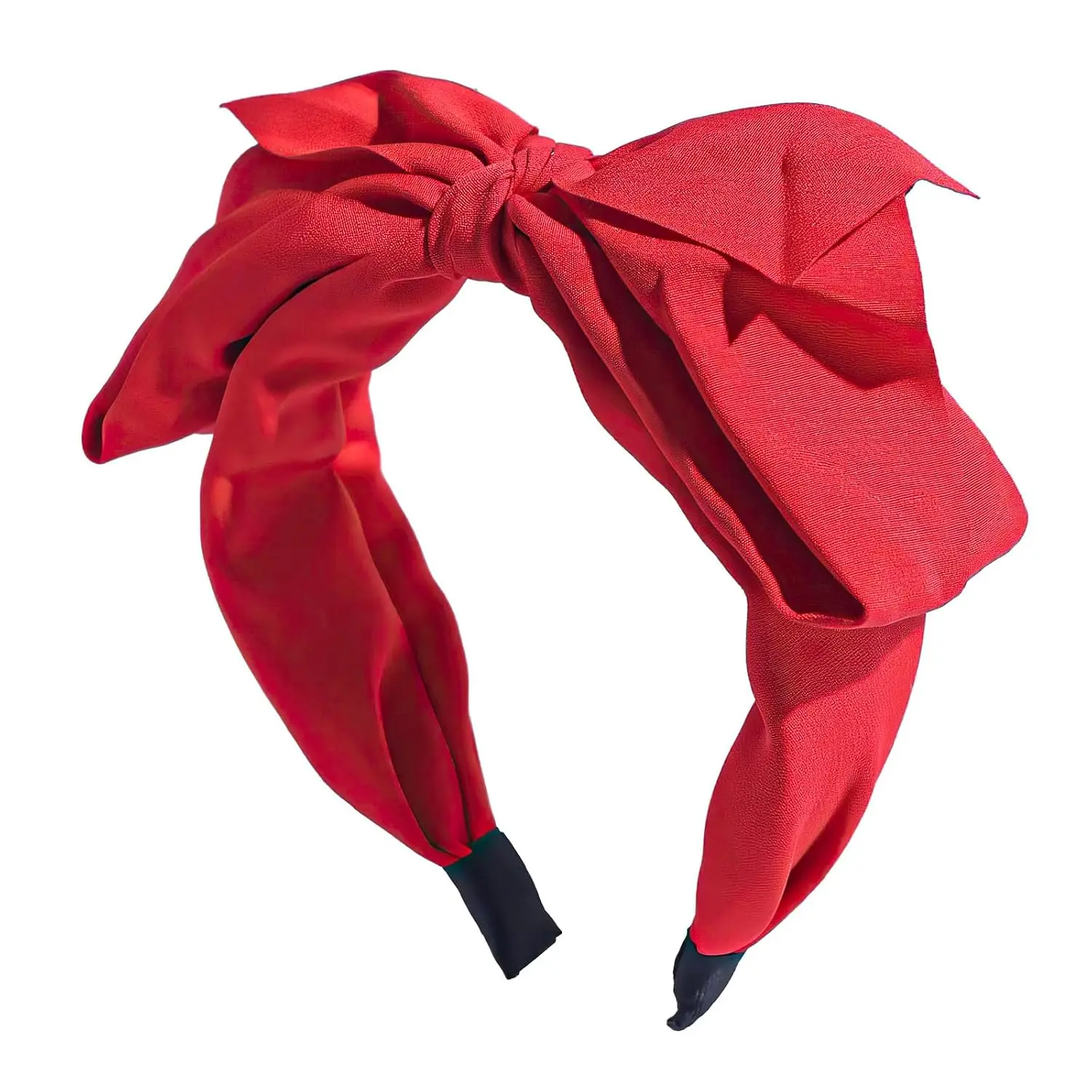 Red Big Bow Headbands for Women and Girls​, Wide Knotted Turban Headband, Cute Bows Hairband Valentine's Day Christmas Halloween Hair Accessories