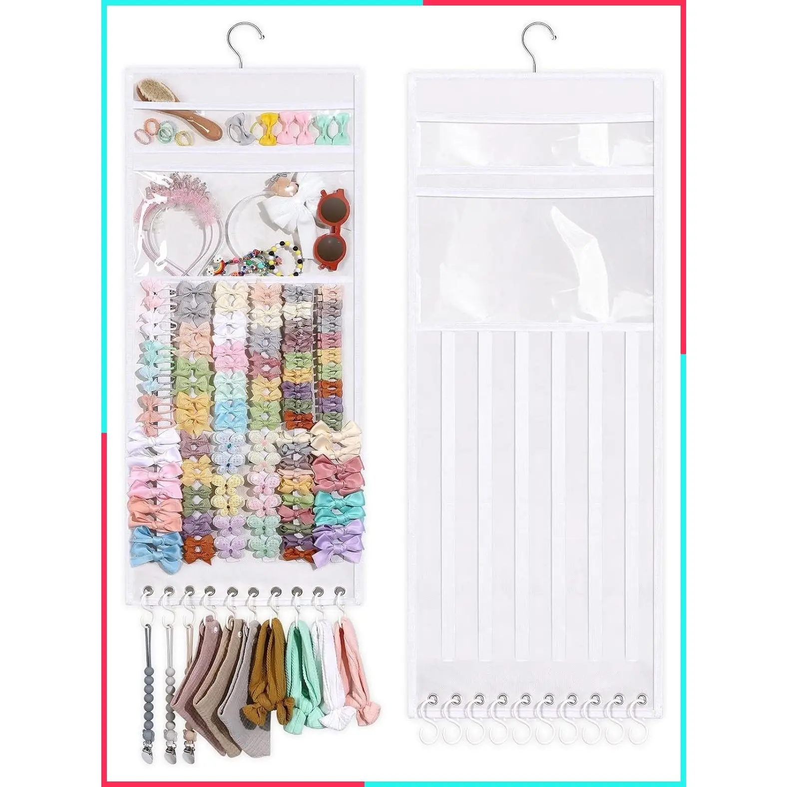 Headband Holder and Hair Bow Organizer for Girls, Nursery Bow Hanger