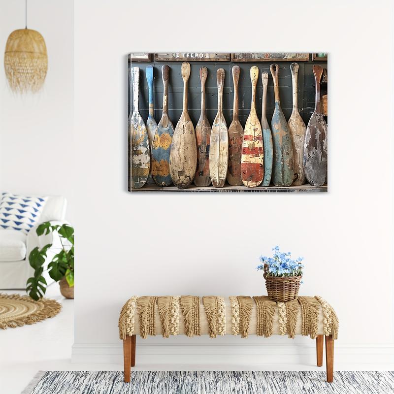 Columbia Lake Planning Canvas Wall Art - Modern American Style, Wood Frame, Perfect for Living Room, Bedroom or Lake House Decor Decorative Artistic Print Photo poster