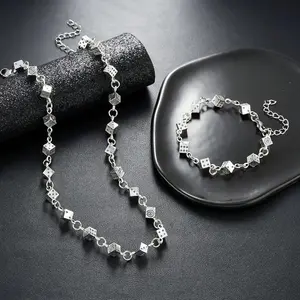 1pc Unisex Dice Pendant Necklace & Bracelet Set, Fashionable Accessories With High-End Look, Suitable For Hip-Hop And Punk Style 6