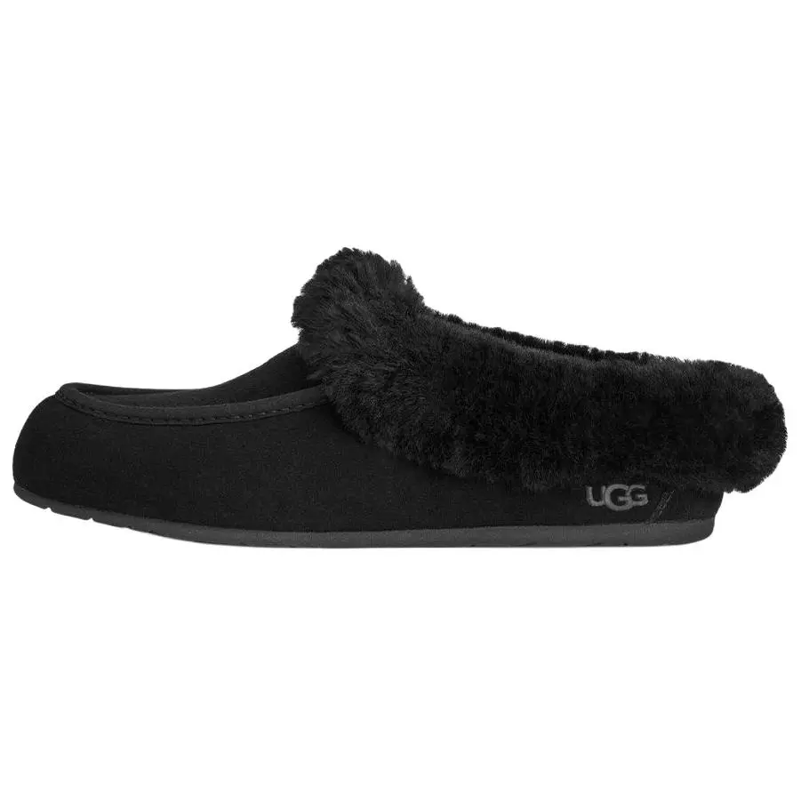 UGG Ansley Slip-On Versatile Rubber Sole Anti-Wear Closed-Toe Slippers 1171391-BLK