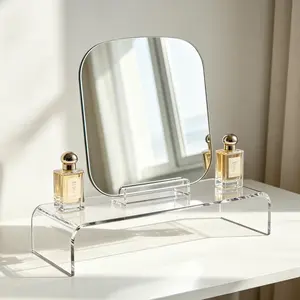 Acrylic Stand for Printer, Vanity Table Organizer, Pet Food Storage, Decorative Display Shelf, Monitor Riser, Desk Organizer