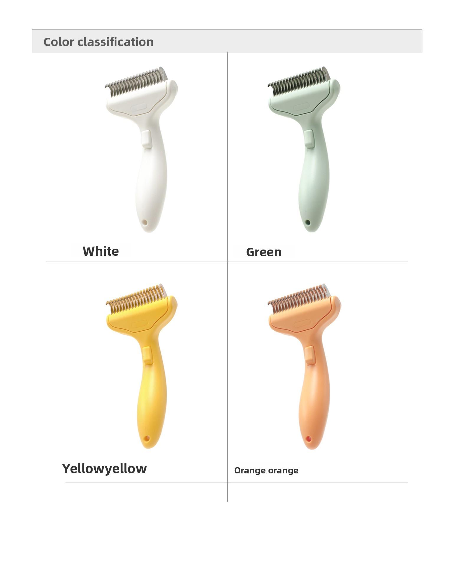 Self-Cleaning Pet Comb, One-Click Deshedding Brush for Cats & Dogs, Dematting Grooming Tool