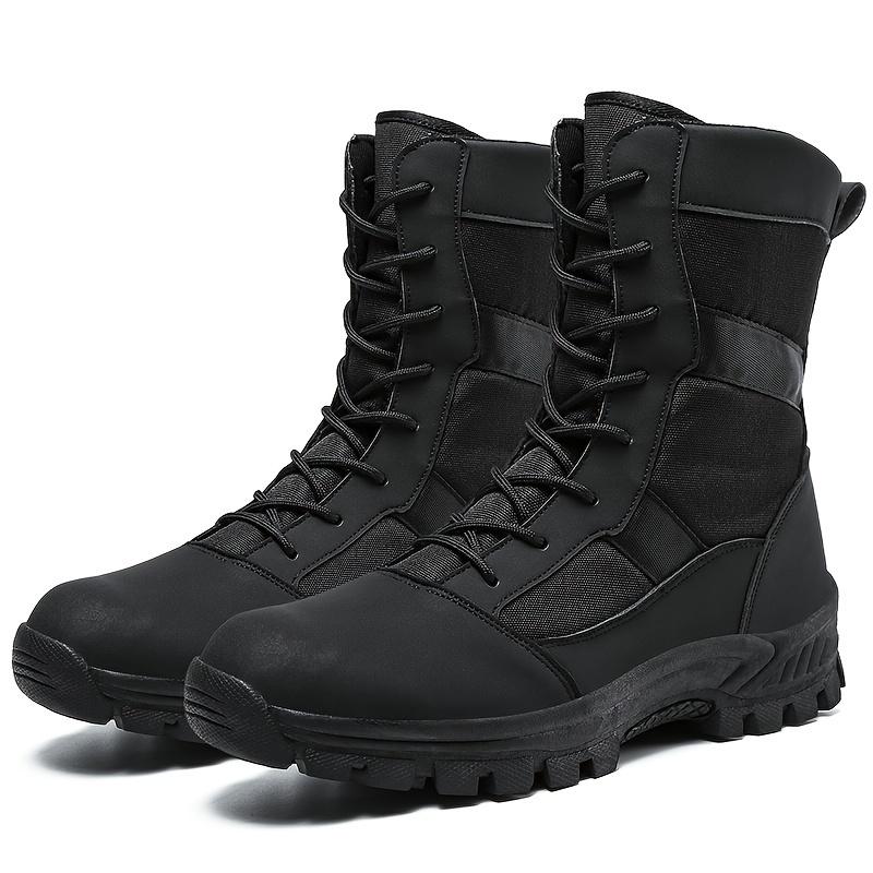 High-Top All-Season Tactical Boots for Men & Women, Durable PU Upper, Breathable Fabric Inner, Slip-Resistant TPR Sole, Round Toe Military & Hiking Boots Sport Outdoor High-Top All-Season Tactical Boots for Men & Women, Durable PU Upper, Breathable Fabric Inner, Slip-Resistant TPR Sole, Round Toe Military & Hiking Boots Sport Outdoor