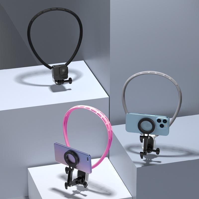 Magnetic Neck Mount, Hands-free Magnetic Neck Mount, Portable Phone Holder, Secure Holder for Phones, Suitable for Vlogging, Compatible with iPhone 15/14/13/12 Series, Phone Mounted #TOP PICKS