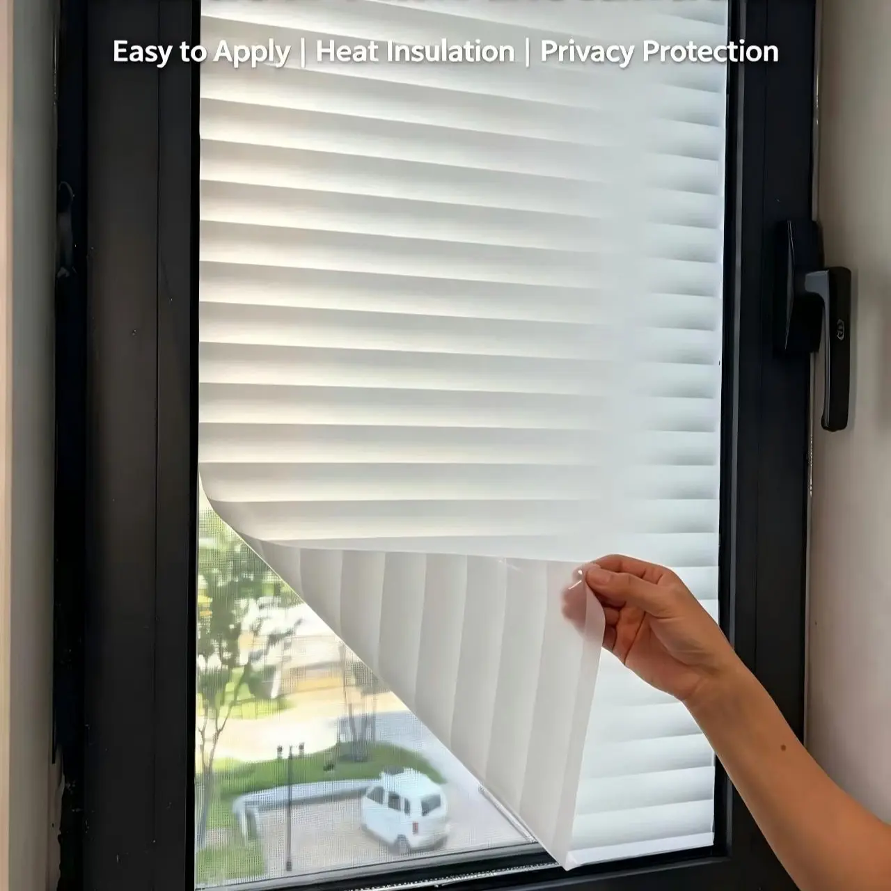 Privacy Window Film Self-Adhesive Static Cling, Anti-Spy Bathroom Kitchen Bedroom Door Sticker, No Glue Privacy Protection, Easy to Apply