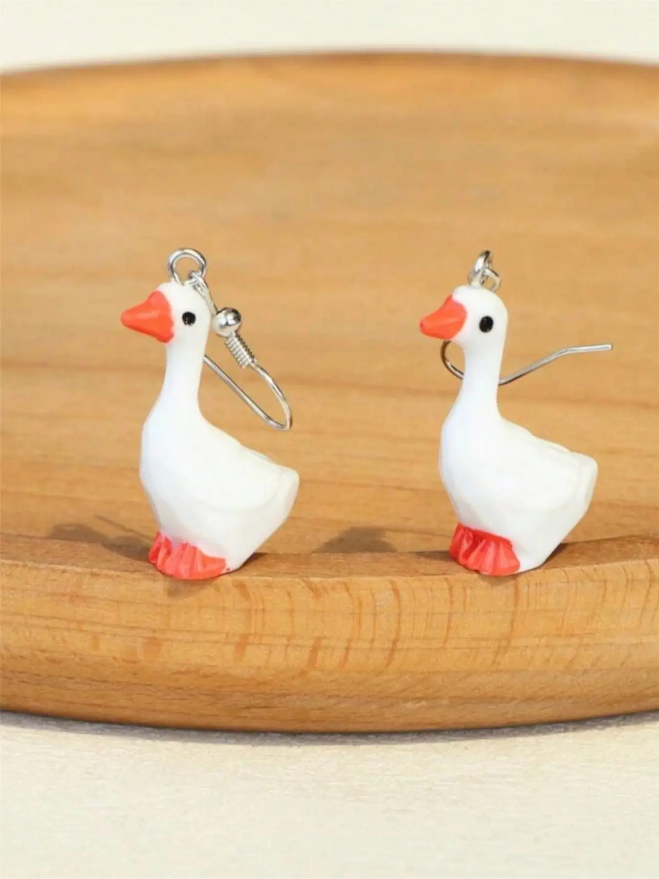 Cute Swan Resin Earrings for Girls, Unique Creative Jewelry for Women, Perfect for Valentine's Day, Daily Wear, Dates, Parties, Vacations