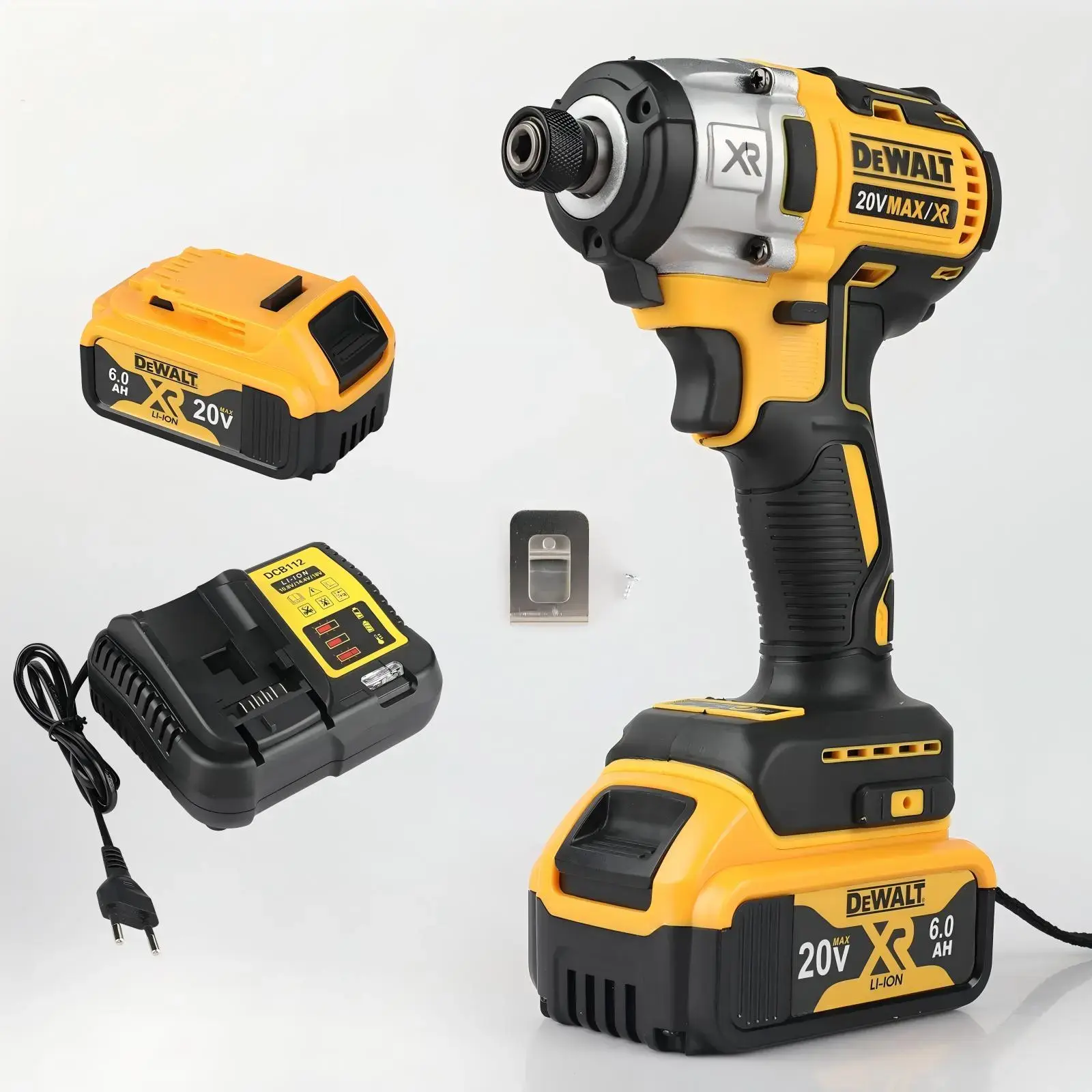Dewalt DCD887 Cordless Drill-Impact Screwdriver, 20V Battery Ready, 3250RPM Brushless Motor, 1/4-Inch, Efficient Performance Power Tool with Batteries for DIY Enthusiasts