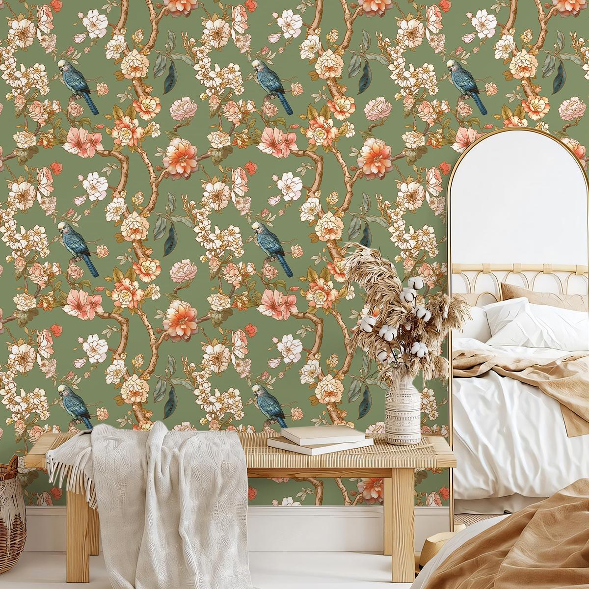 Deep Forest Pattern Wallpaper, Self-Adhesive Animal Wall Paper, Peel And Stick Wallpaper Designs, Waterproof Wear-Resistant, Bedroom Decor, Vintage Space, Furniture Refurbishment #GLOBAL PICKS