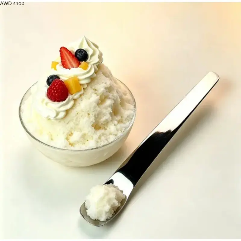 4/2pcs 316L Stainless Steel Dessert Spade Spoon, Mirror Polished Thick Multi‑Purpose Spoon for Ice Cream, Cake, Yogurt
