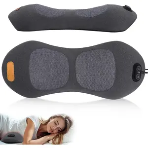 3-in-1 Electric Lumbar Support Pillow, Plug-in Memory Foam Back Cushion with Heating, Vibration & Air Compression, Includes Adapter for Daily Use-5597