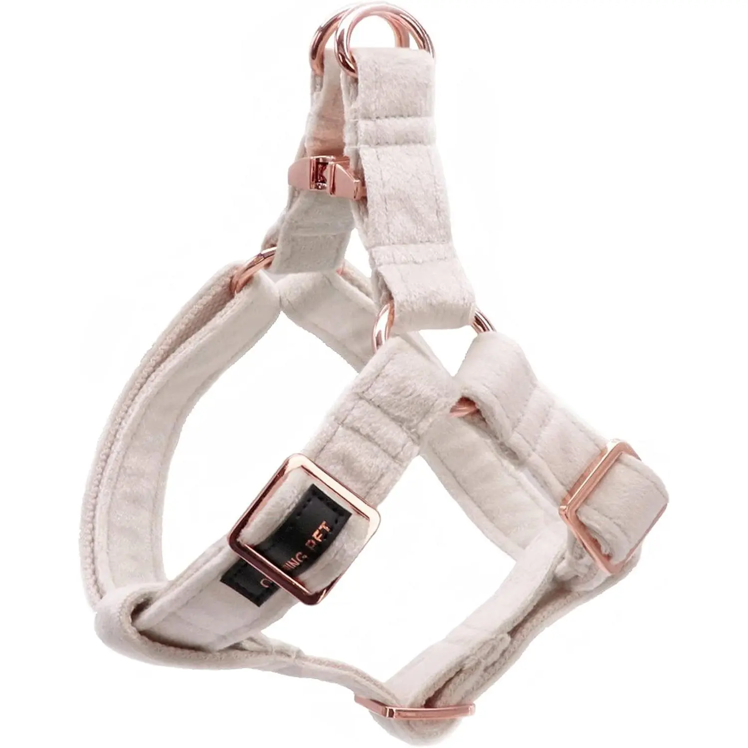 Velvet Dog Halter Harness, Adjustable No Pull White Dogs Halter Harness, Large (Pack of 1)
