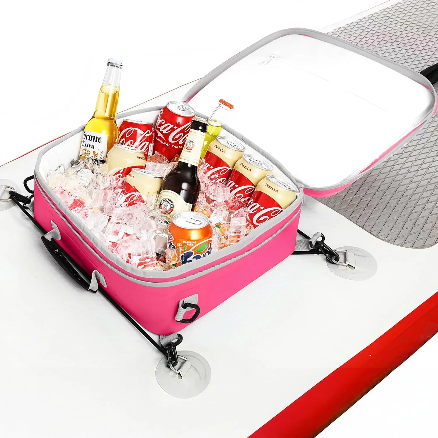 Waterproof Paddleboard Cooler Deck Bag for Kayaks & SUPs, Soft 500D PVC with Electrowelded Seams, Watertight Zipper & Mesh Pocket, Compact Fit for Outdoor Excursions, Cooler Bag Picnic Backpacks Compatible