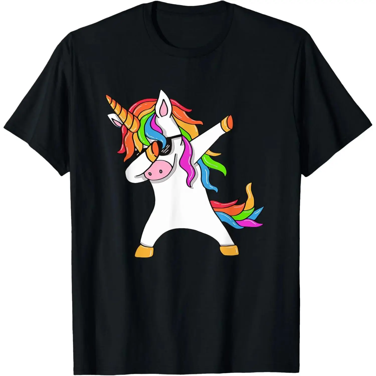 2026 New Unisex Crewneck Tee Everyday Comfort Shirt 100% Cotton Dabbing Unicorn T-Shirt - Unicorn Dab T-Shirt - Unicorn Gift T-Shirt