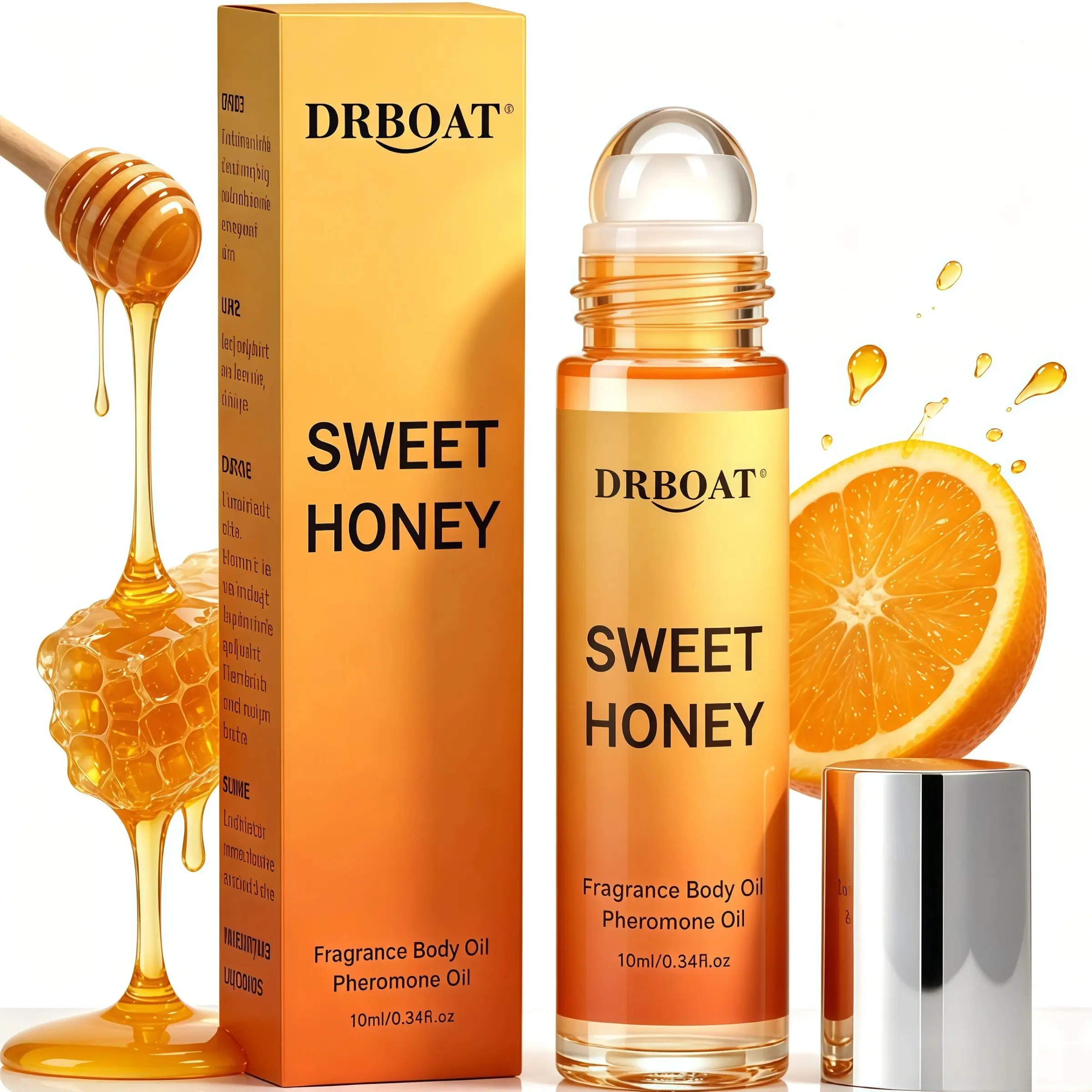 Honey Pheromone Oil 10ML - Roll-On Perfume Oil, Gourmand Notes, Unctuous Fragrance, Daily Use, Travel Friendly, Body Oil