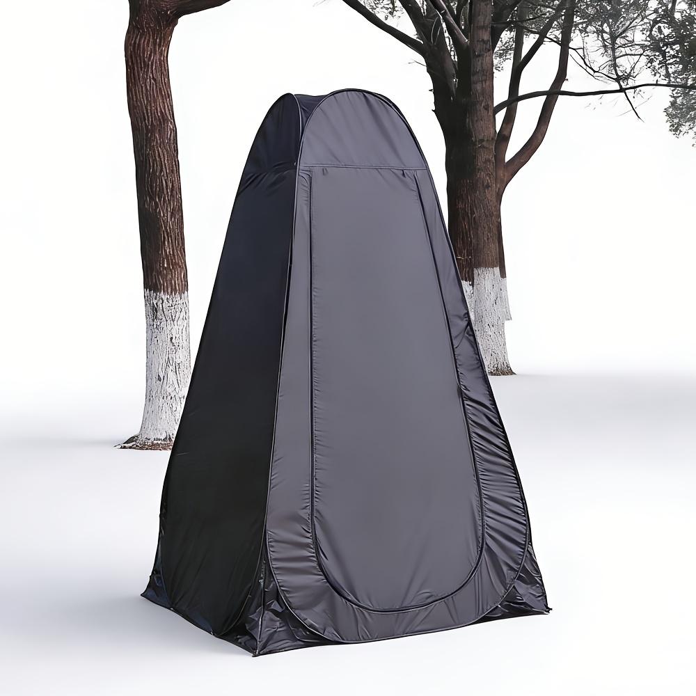 Dark gray portable changing and shower tent, heightened and thickened, easy to fold, suitable for multiple scenarios, quick-open outdoor camping movable toilet private tent