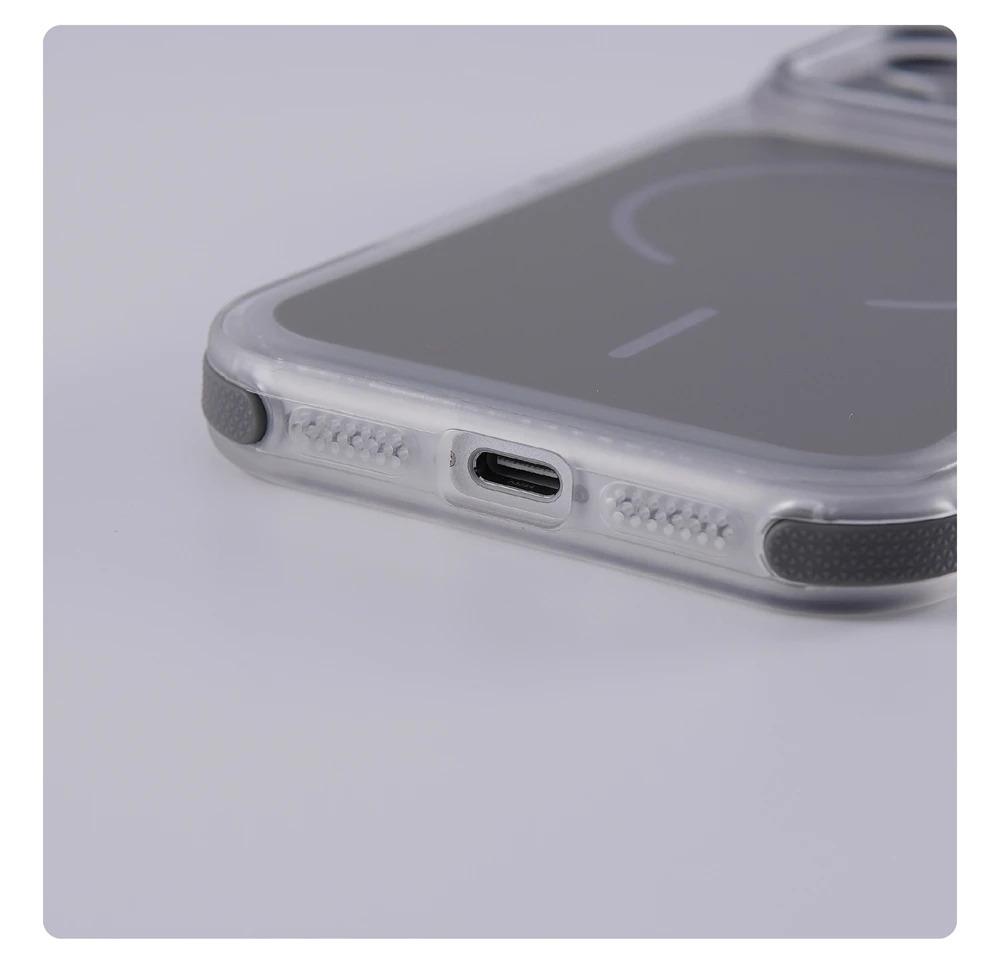 Luxury Matte Shockproof Magnetic Bumper Case For iPhone  17 Air 17 16 15 14 13 12  Pro MaxPlus For Magsafe Lens Protect Stand Cover
