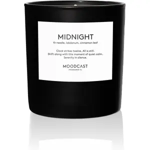 Midnight Scented Winter Candle – Aesthetic Holiday Candle for Home, Fir Needle, Labdanum, & Cinnamon Leaf, Clean Coco Wax Blend, Vegan, Paraben-Free, 45-Hour Burn, Christmas Decor – 8oz