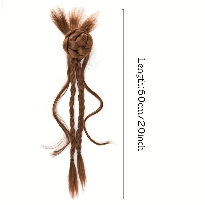 Synthetic claw clip, featuring a 20-inch long twisted braid with a flower bud design