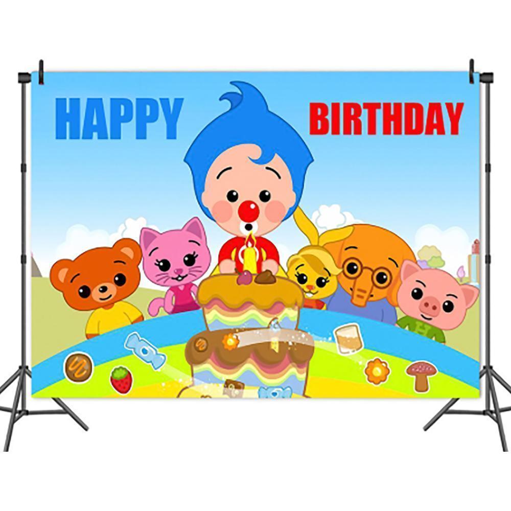 Plim Clown Party Decorations Theme Party Tableware Plate Cup Napkin Tablecloth Baby Shower Boys Kids Birthday Party Supplies