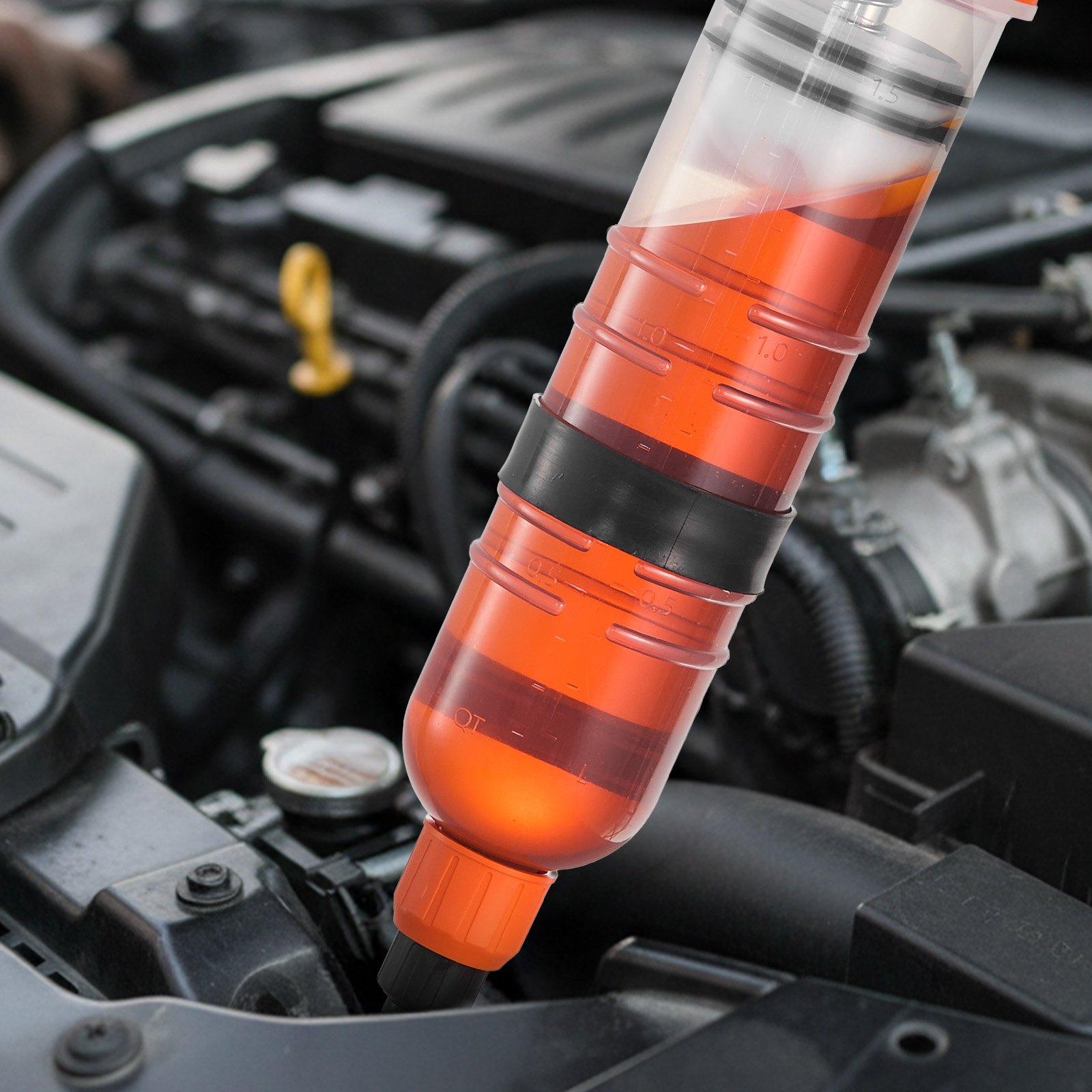 VEVOR 1500CC Fluid Extractor, Manual Automotive Fluid Pump Extractor, Oil Syringe with Long Hose and Extension Tubes Easy Oil Change, Suction Pump for Lawn Mowers Cars Ships Golf Carts Motorcycles