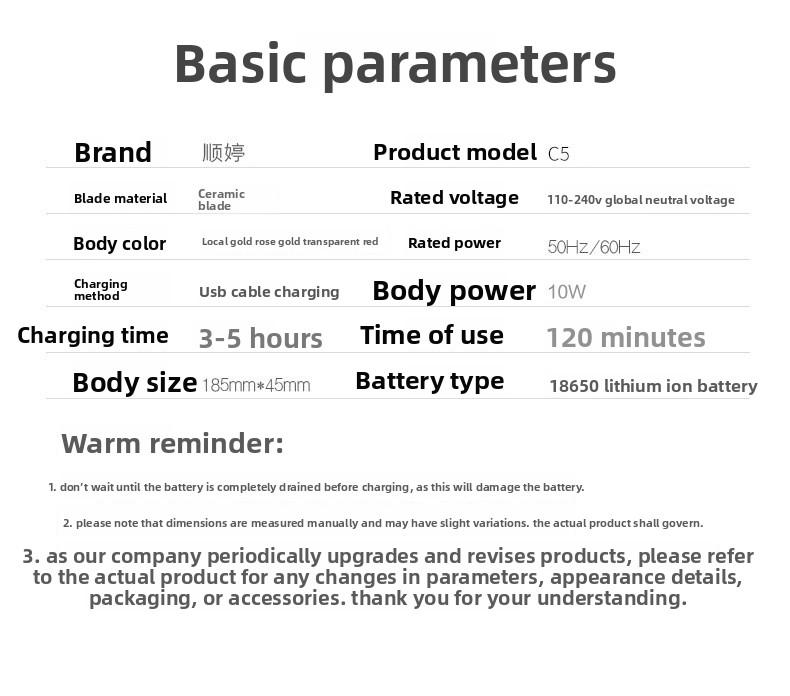 Hair clipper, electric hair trimmer, rechargeable electric clipper, magical tool for self-haircut, electric hair cutter for home and salon use